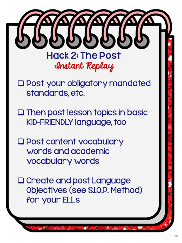 research on posting learning objectives